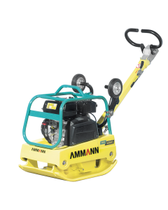 Yellow, black and green Ammann APR 2220 Reversible Plate Compactor. 