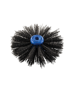 Baileys Universal Drain Chimney and flue cleaning brush with blue plastic stock and polypropylene bristles.