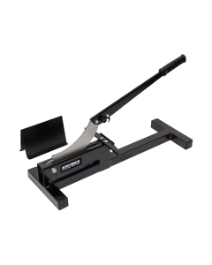 Roughneck Laminate Cutter ROU36010. Black square tube construction. Single guillotine blade with molded handle.