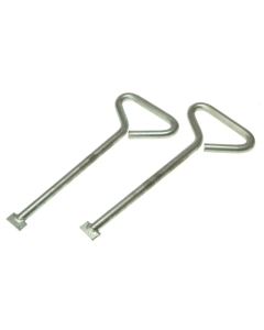 Manhole Lifting Keys. Tubular Steel rod shaped for hand lifting and a welded section the other end to enable insertion in manhole cover for lifting. 