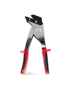 Slate Cutter hand tool with red and black handles. 