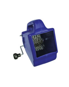 Tyrolean Machine -  Wall coating Sprayer. Operating handle connected to internal mechanism. Main drum is blue plastic with moulded carry handle. 
